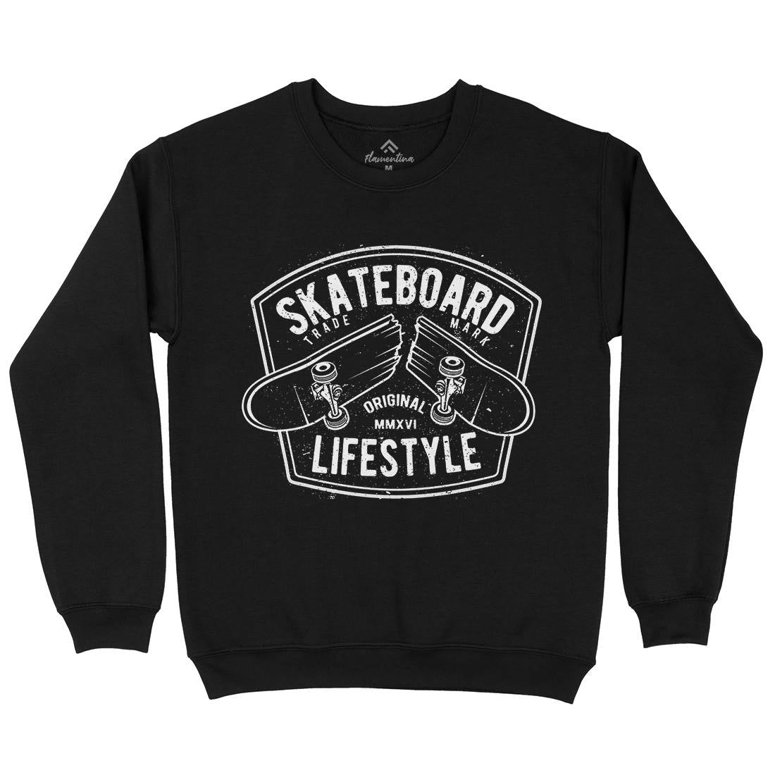 Skateboard Lifestyle Kids Crew Neck Sweatshirt Skate A145