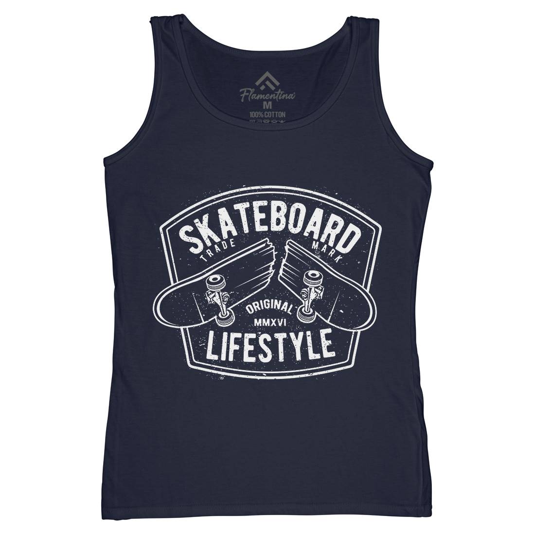 Skateboard Lifestyle Womens Organic Tank Top Vest Skate A145
