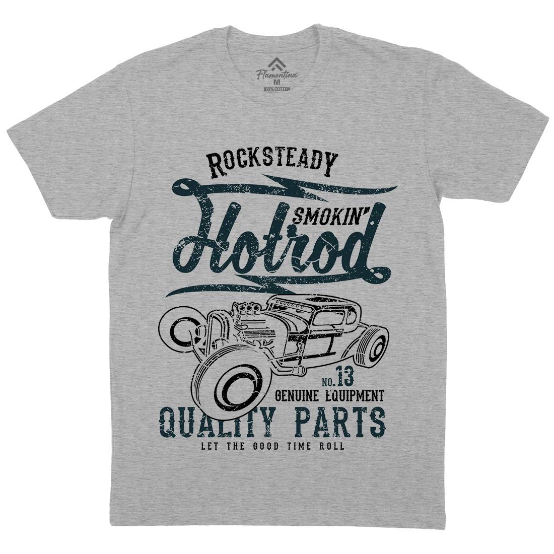 Smokin&#39; Hotrod Mens Crew Neck T-Shirt Cars A146