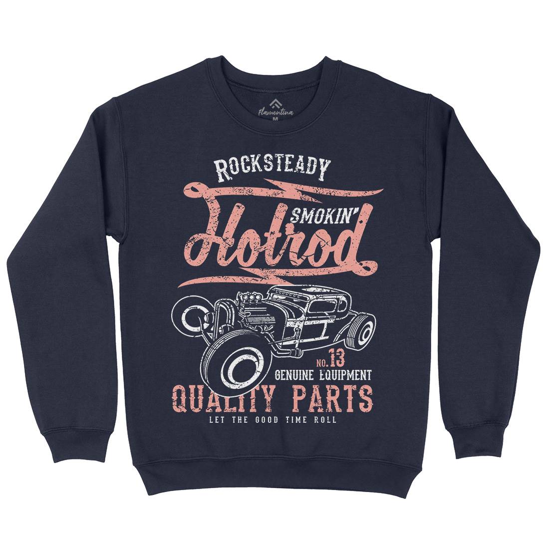 Smokin&#39; Hotrod Mens Crew Neck Sweatshirt Cars A146