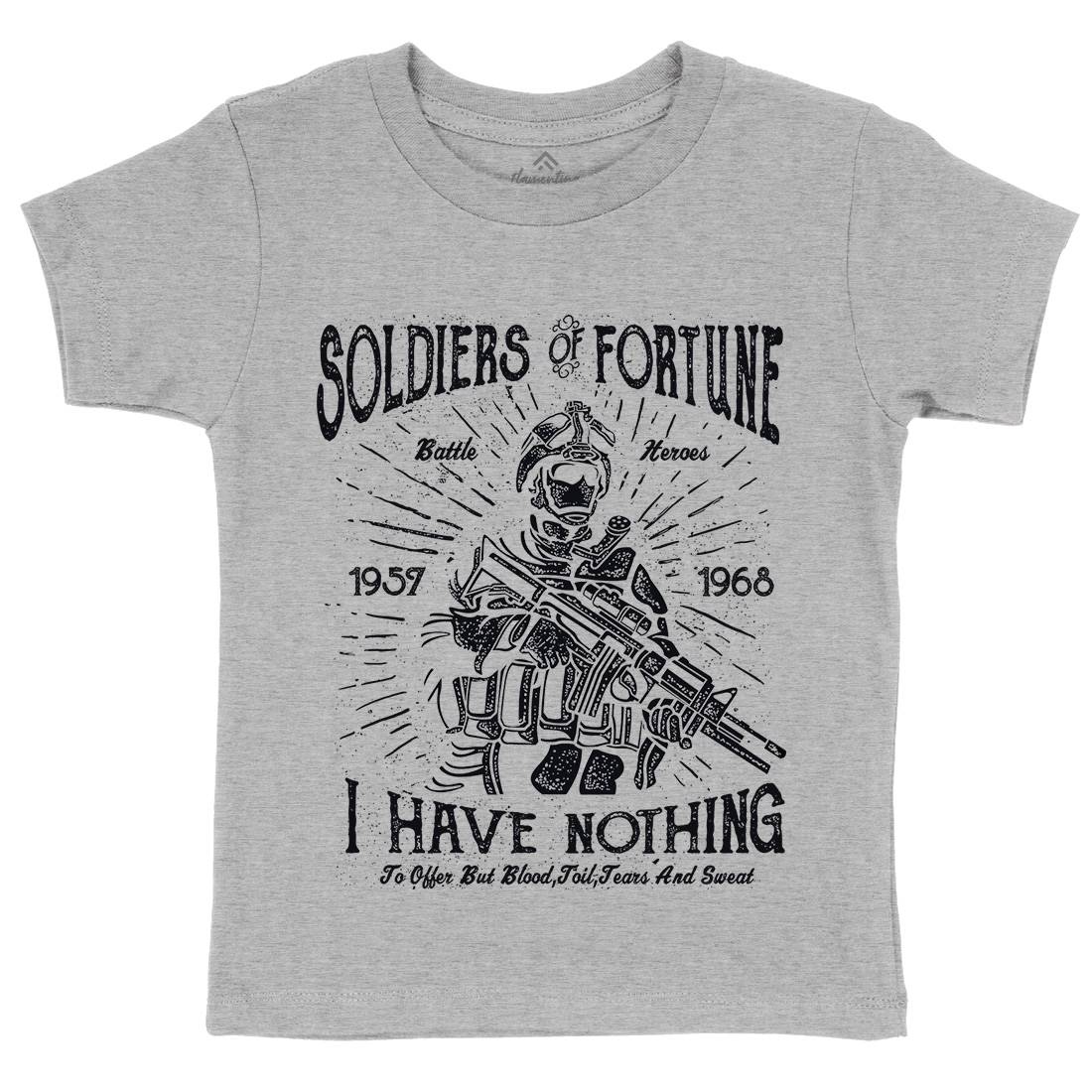 Soldiers Of Fortune Kids Organic Crew Neck T-Shirt Army A148