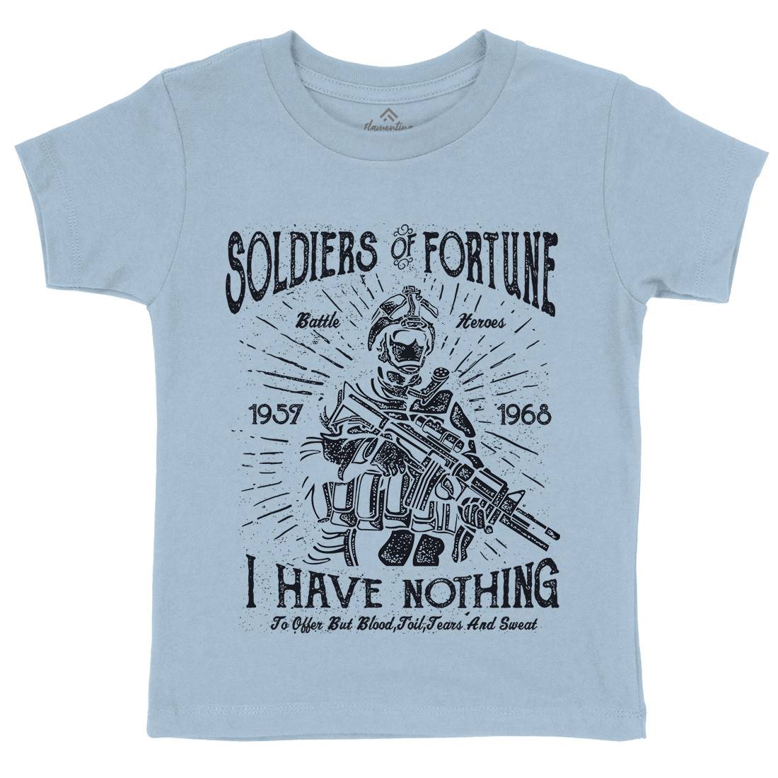 Soldiers Of Fortune Kids Crew Neck T-Shirt Army A148