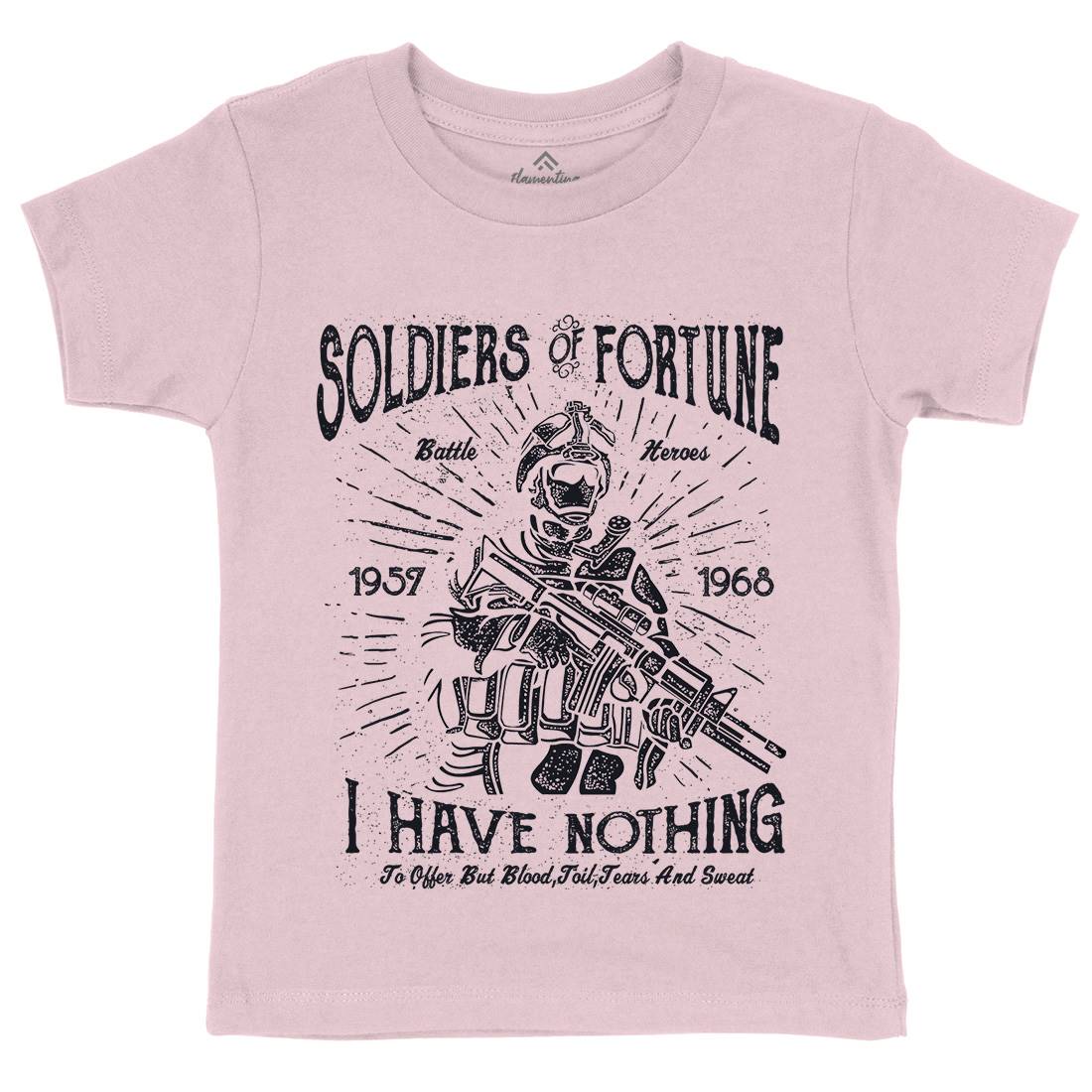 Soldiers Of Fortune Kids Organic Crew Neck T-Shirt Army A148