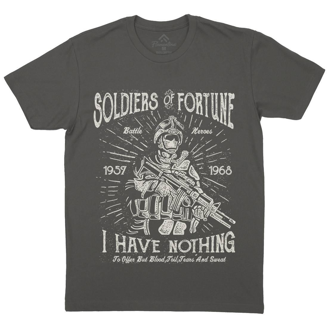 Soldiers Of Fortune Mens Crew Neck T-Shirt Army A148