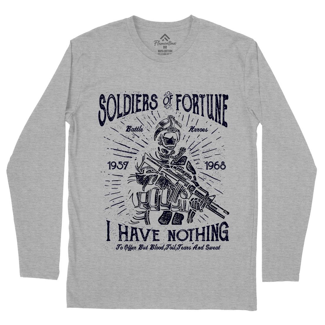 Soldiers Of Fortune Mens Long Sleeve T-Shirt Army A148