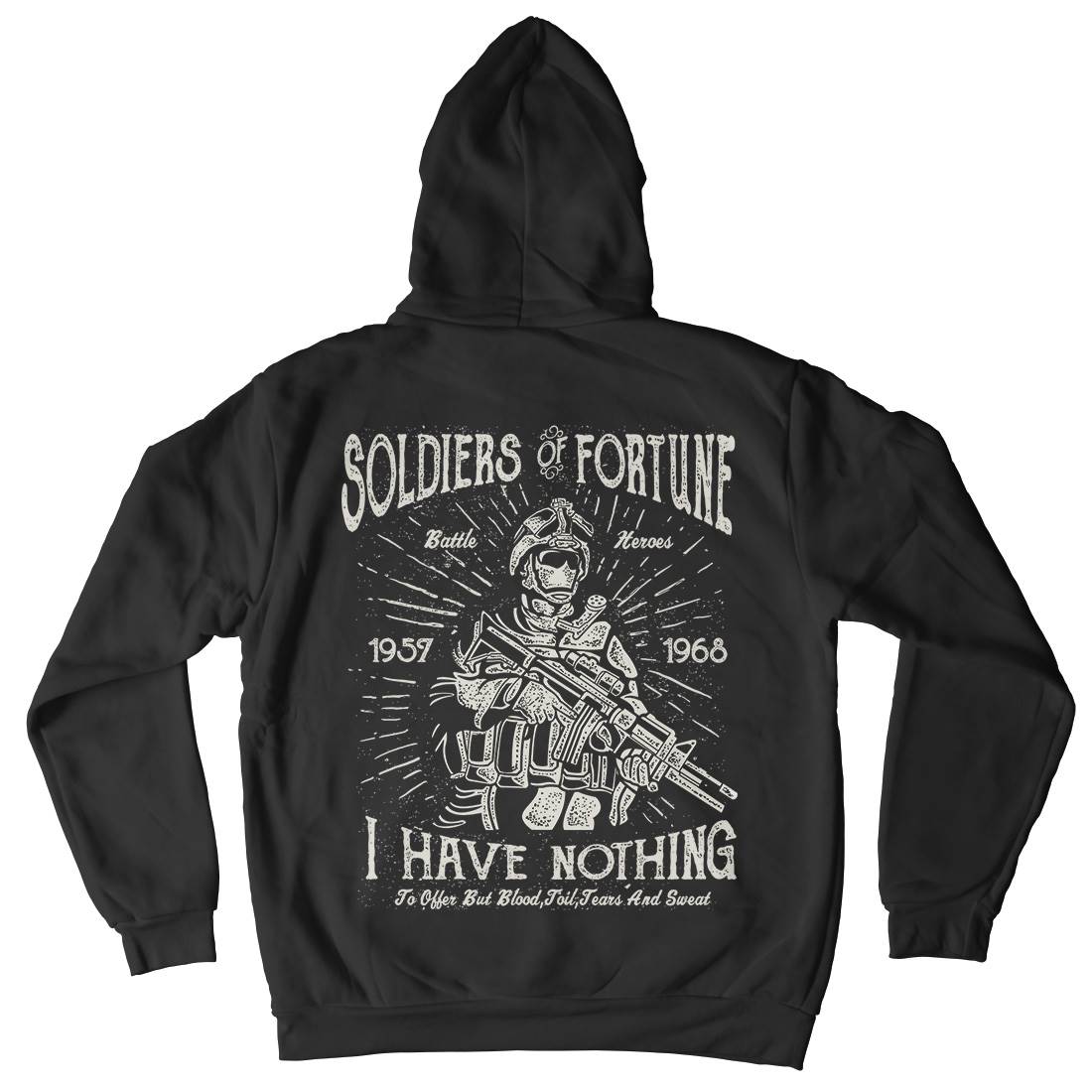 Soldiers Of Fortune Kids Crew Neck Hoodie Army A148