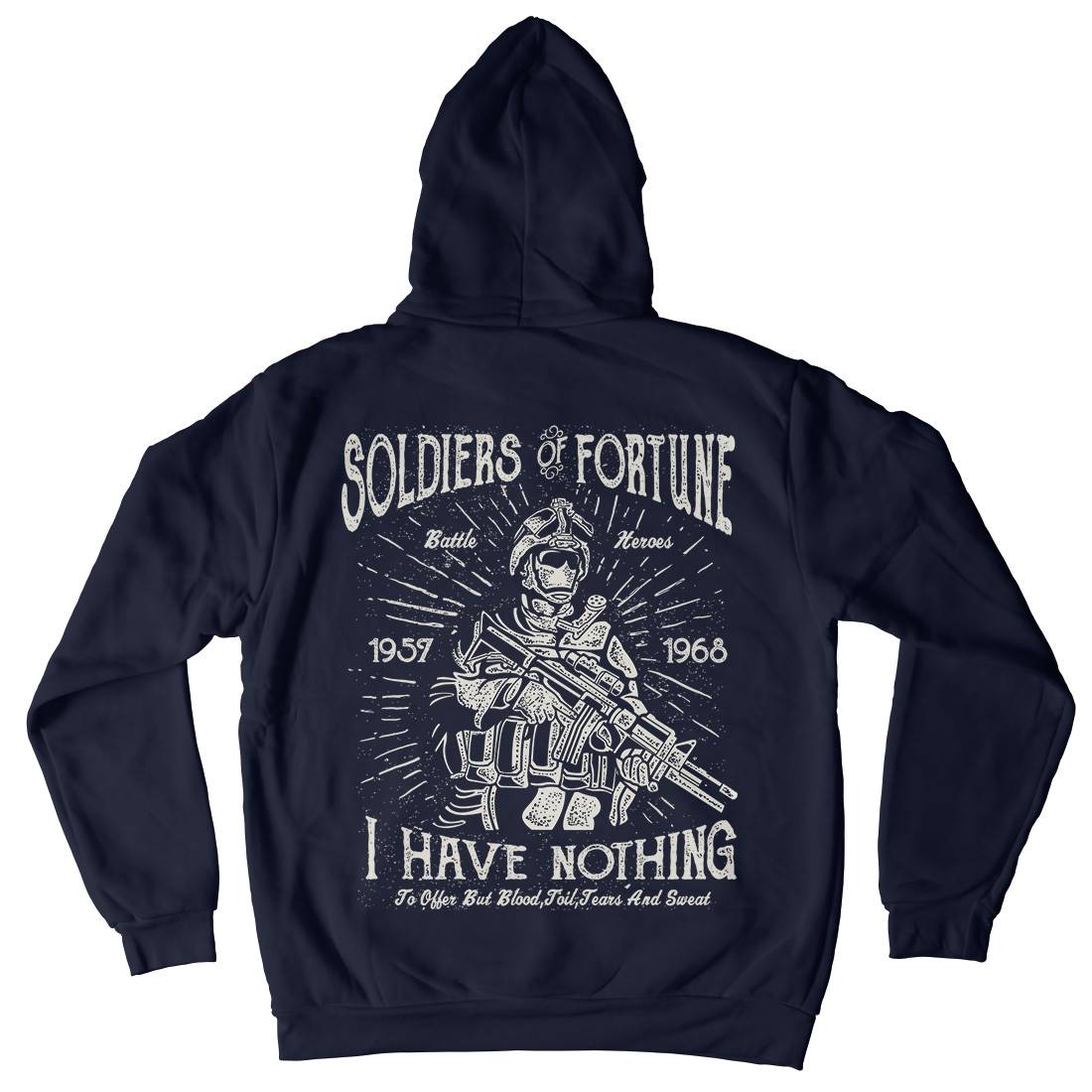 Soldiers Of Fortune Mens Hoodie With Pocket Army A148