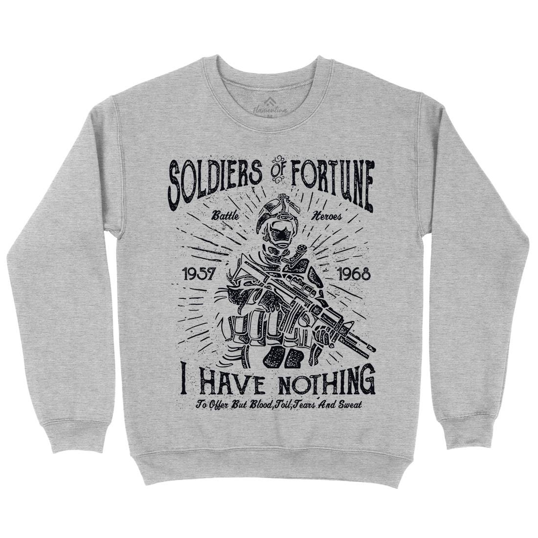 Soldiers Of Fortune Mens Crew Neck Sweatshirt Army A148
