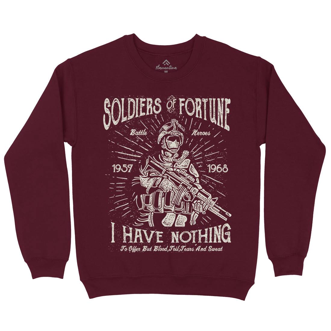 Soldiers Of Fortune Mens Crew Neck Sweatshirt Army A148