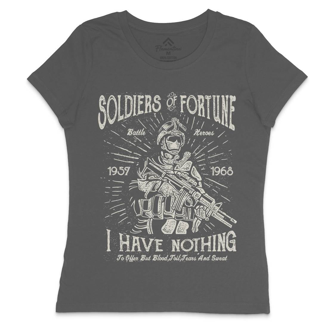 Soldiers Of Fortune Womens Crew Neck T-Shirt Army A148