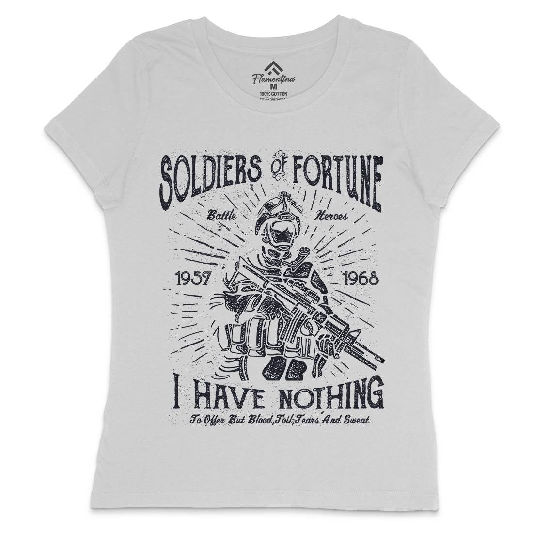 Soldiers Of Fortune Womens Crew Neck T-Shirt Army A148