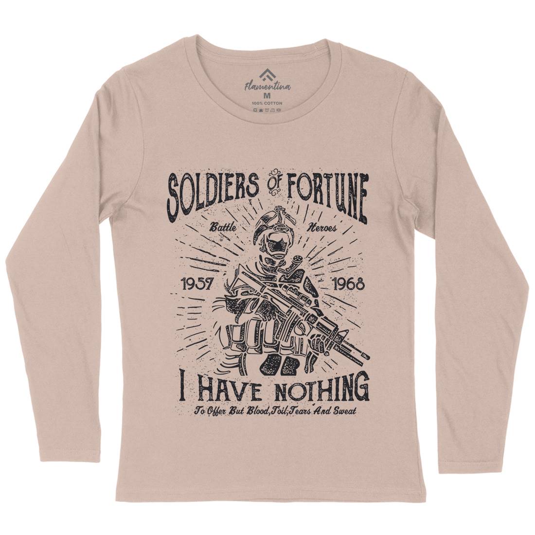 Soldiers Of Fortune Womens Long Sleeve T-Shirt Army A148