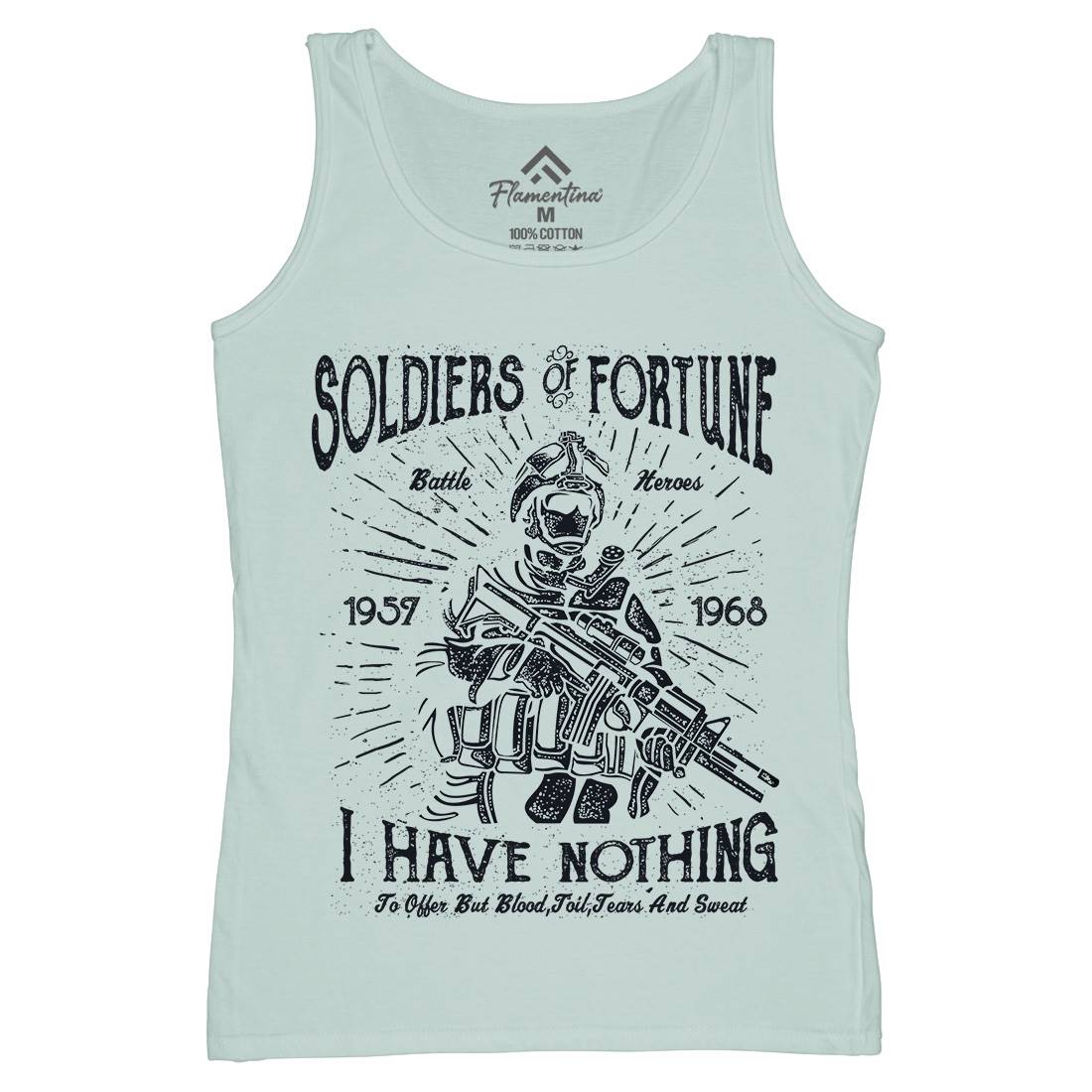 Soldiers Of Fortune Womens Organic Tank Top Vest Army A148