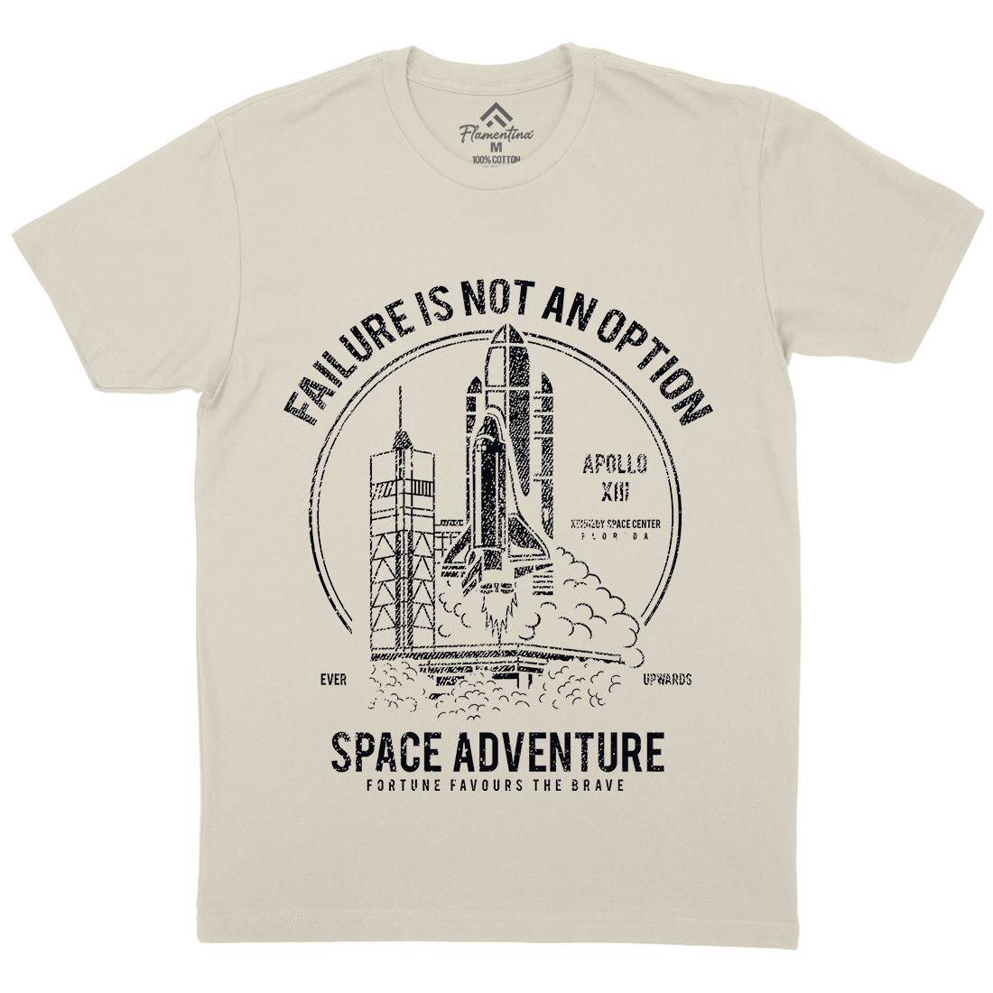Adventure Mens Organic Crew Neck T-Shirt Space A149