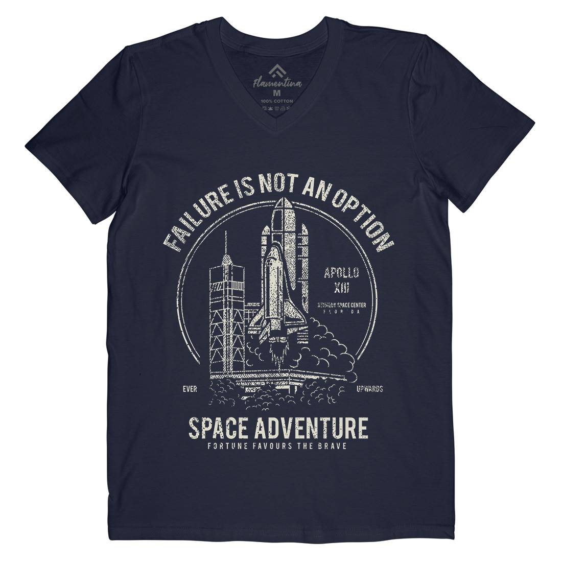 Adventure Mens Organic V-Neck T-Shirt Space A149