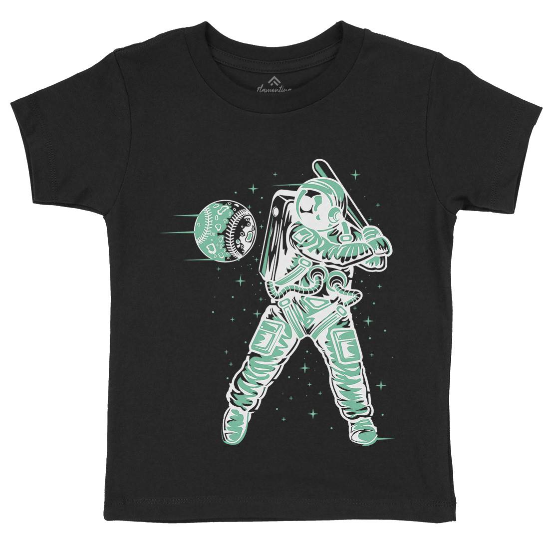 Baseball Kids Crew Neck T-Shirt Space A150