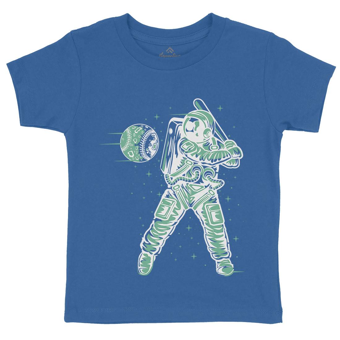 Baseball Kids Crew Neck T-Shirt Space A150