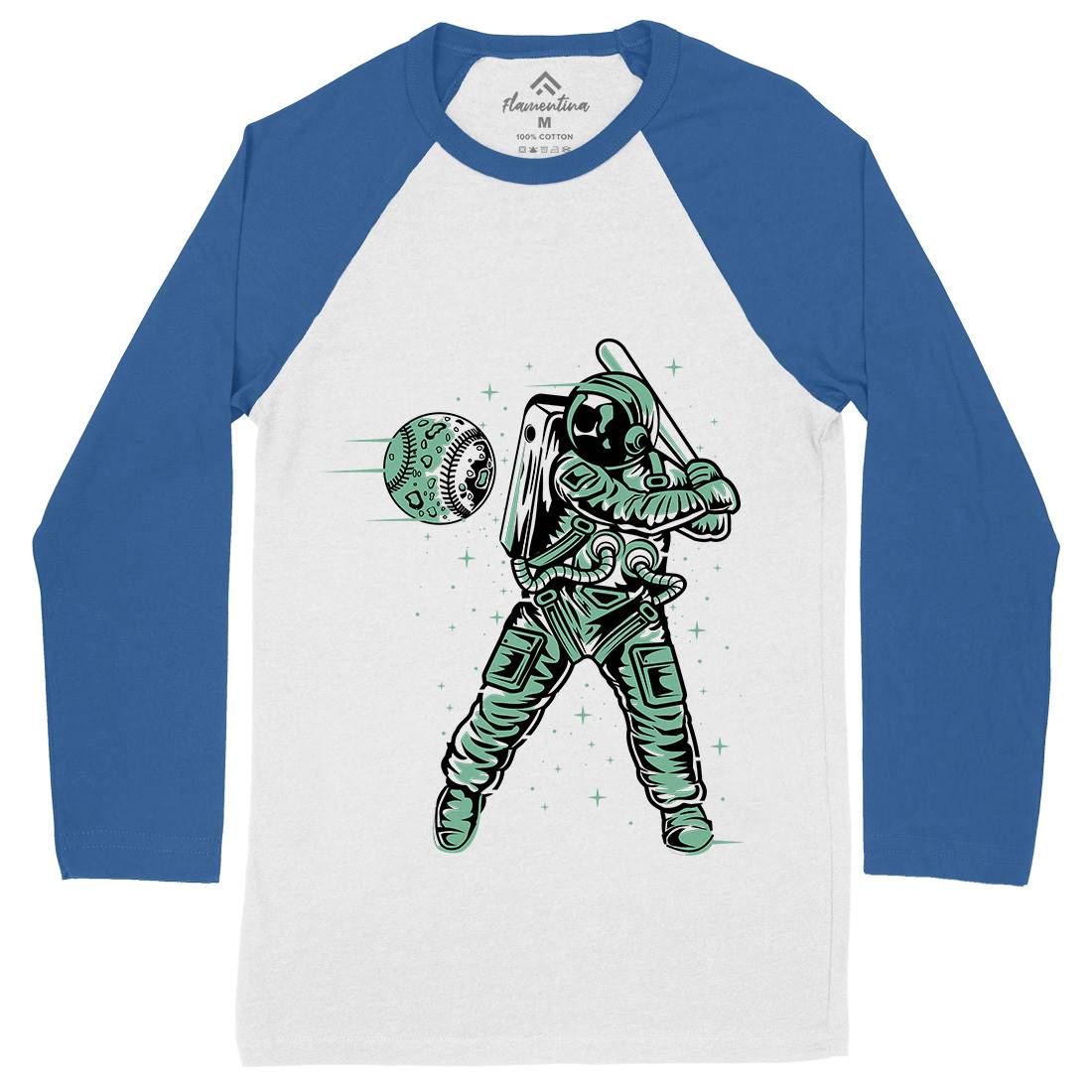 Baseball Mens Long Sleeve Baseball T-Shirt Space A150