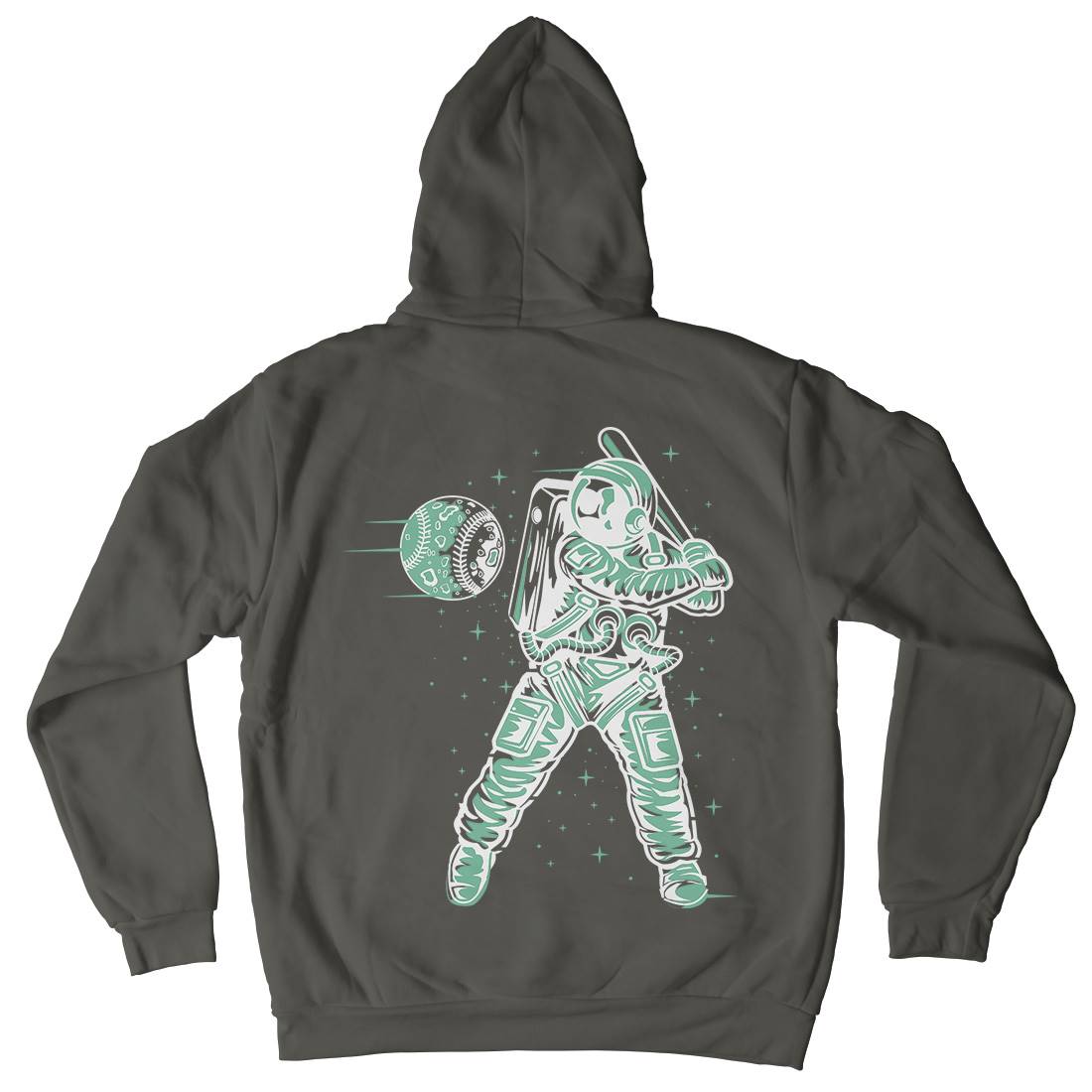 Baseball Mens Hoodie With Pocket Space A150