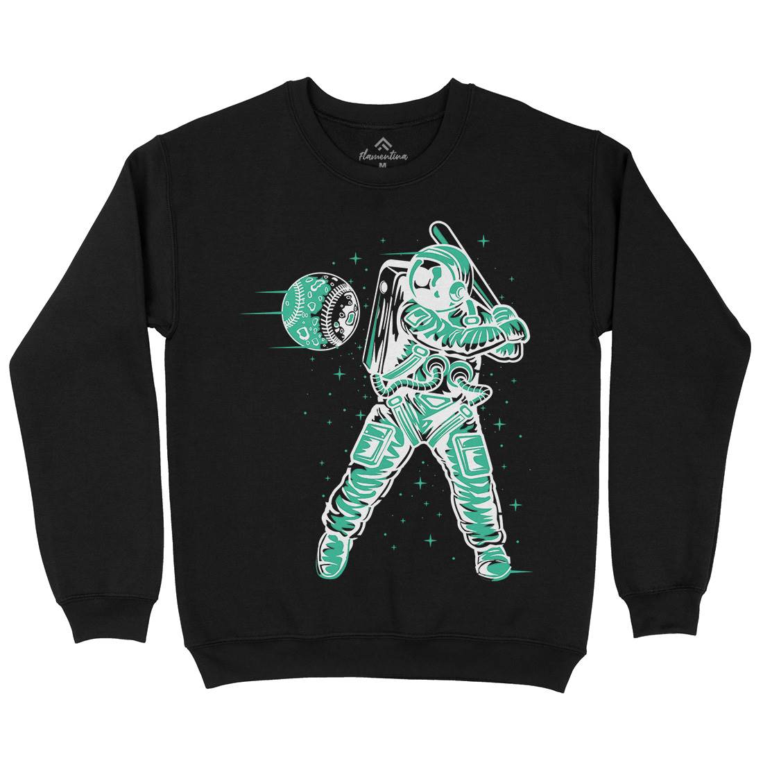 Baseball Mens Crew Neck Sweatshirt Space A150