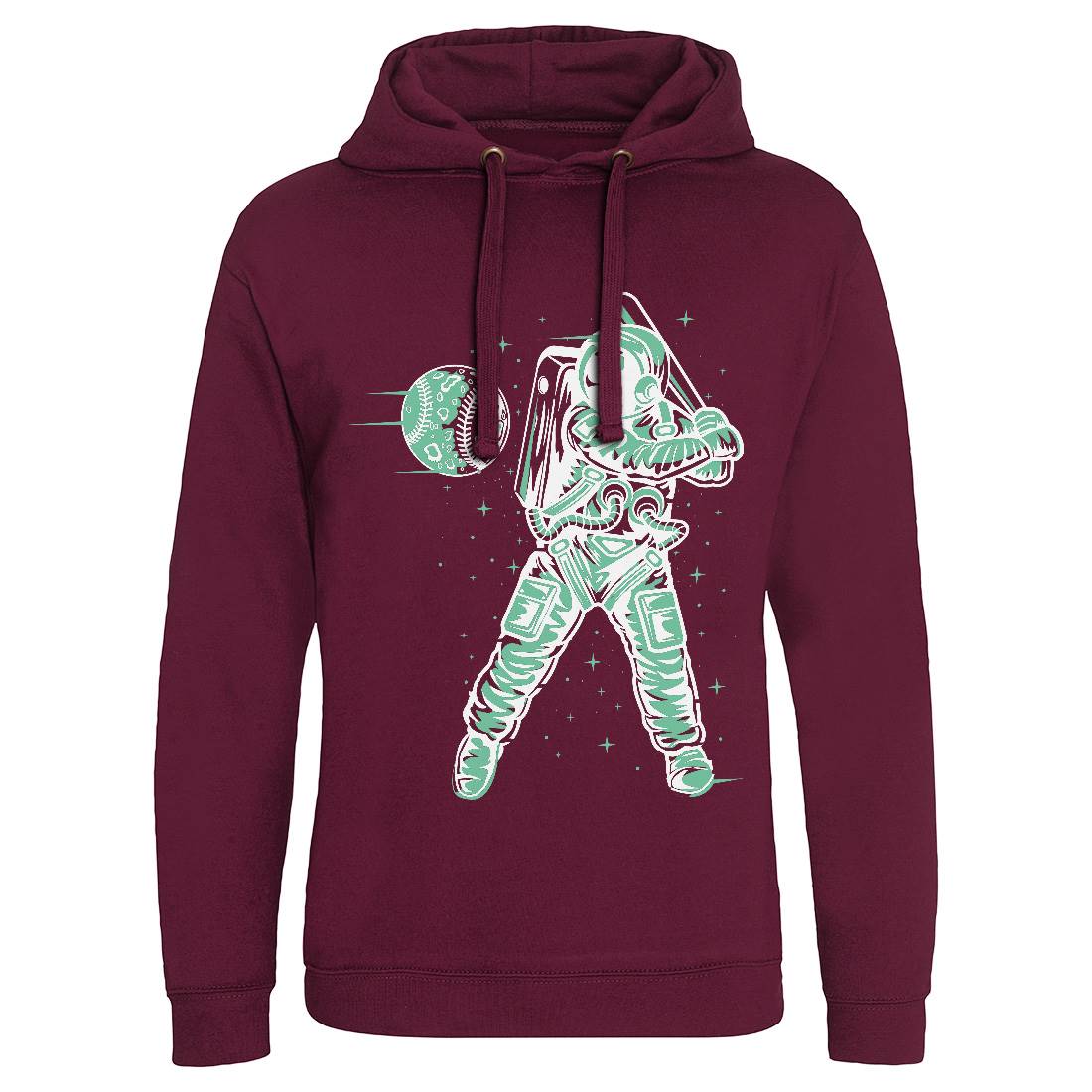 Baseball Mens Hoodie Without Pocket Space A150