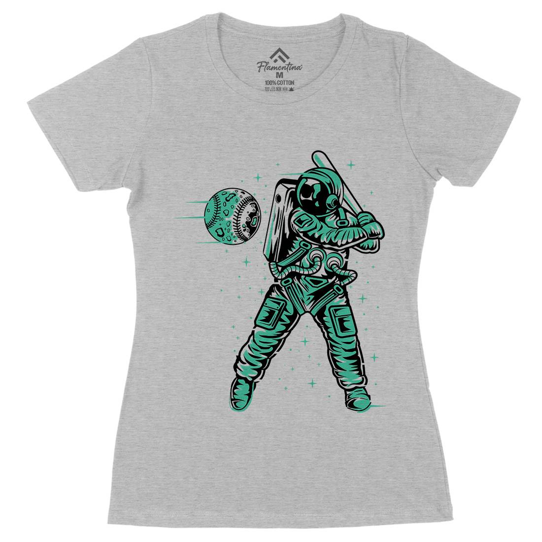 Baseball Womens Organic Crew Neck T-Shirt Space A150