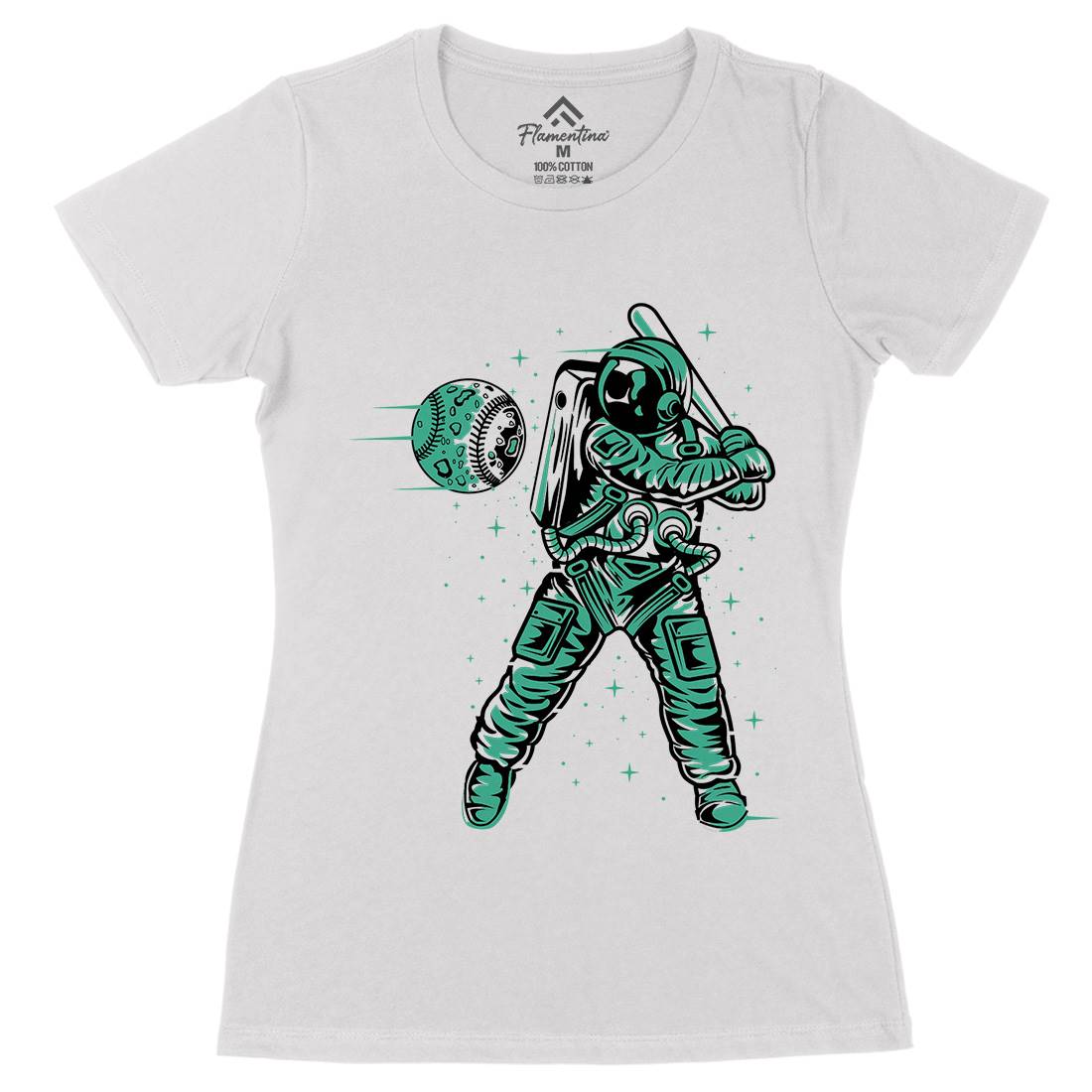 Baseball Womens Organic Crew Neck T-Shirt Space A150