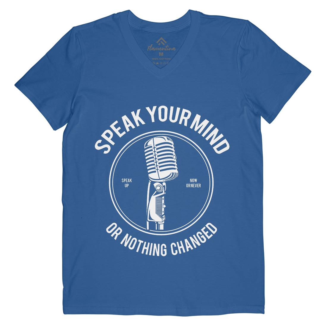 Speak Your Mind Mens V-Neck T-Shirt Quotes A152