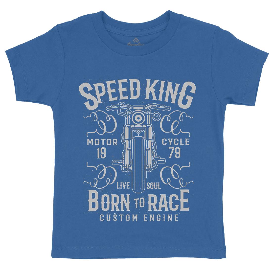 Speed King Kids Crew Neck T-Shirt Motorcycles A153
