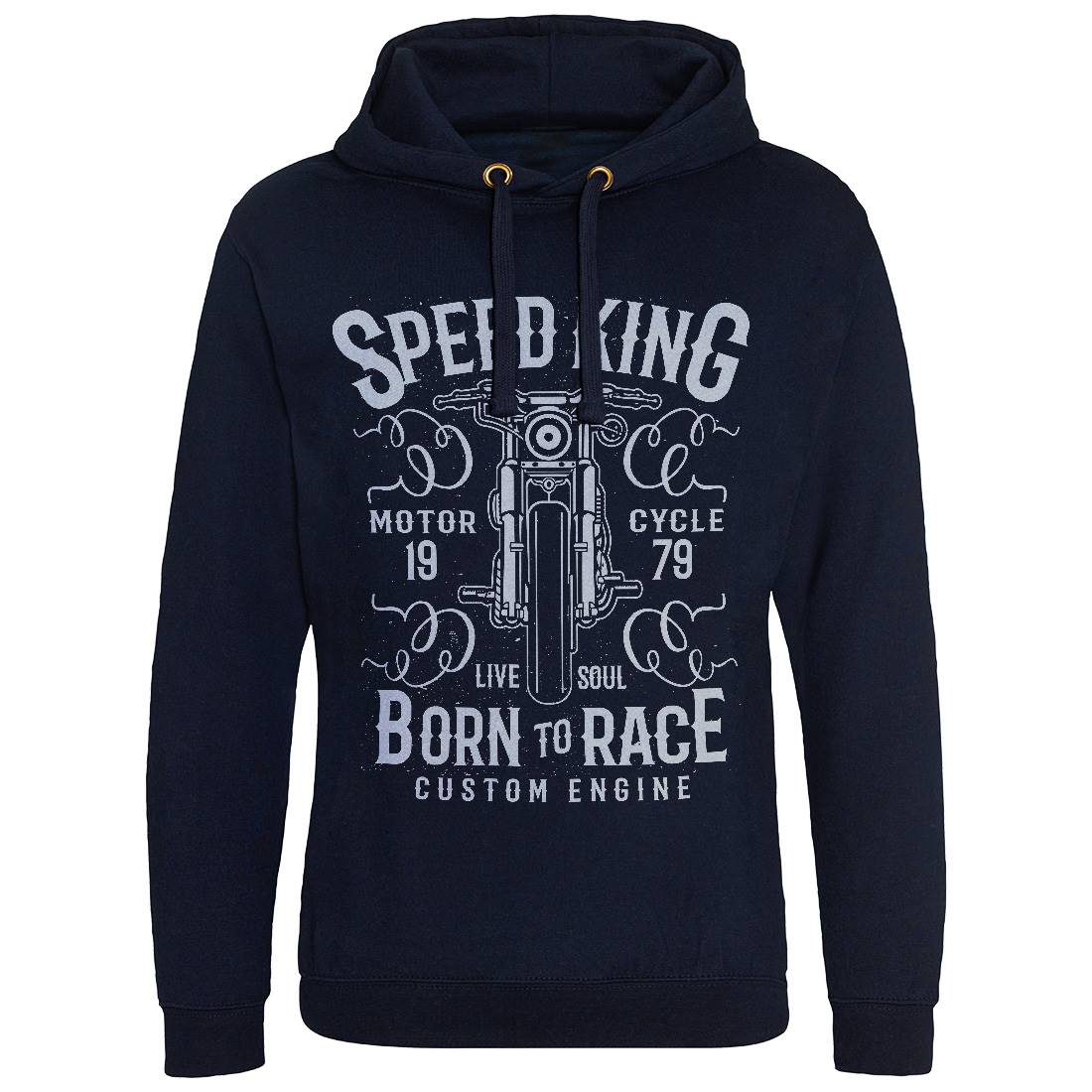 Speed King Mens Hoodie Without Pocket Motorcycles A153