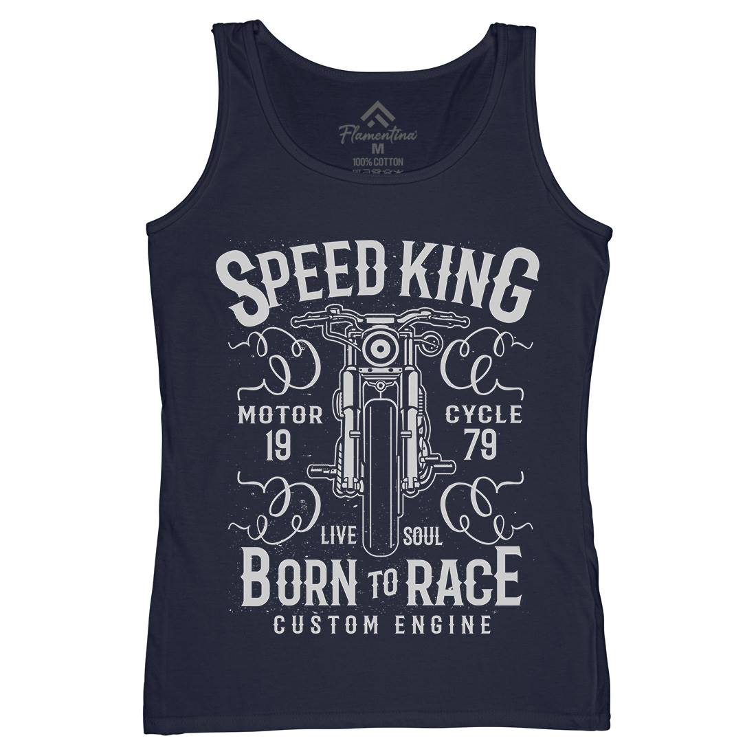 Speed King Womens Organic Tank Top Vest Motorcycles A153