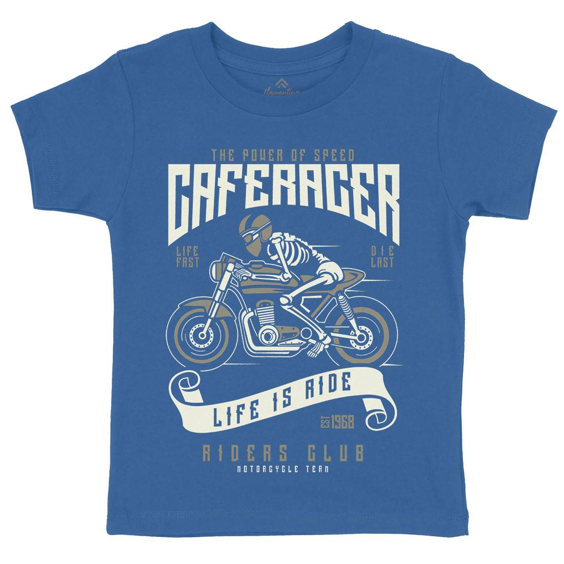Speed Of Caferacer Kids Crew Neck T-Shirt Motorcycles A154