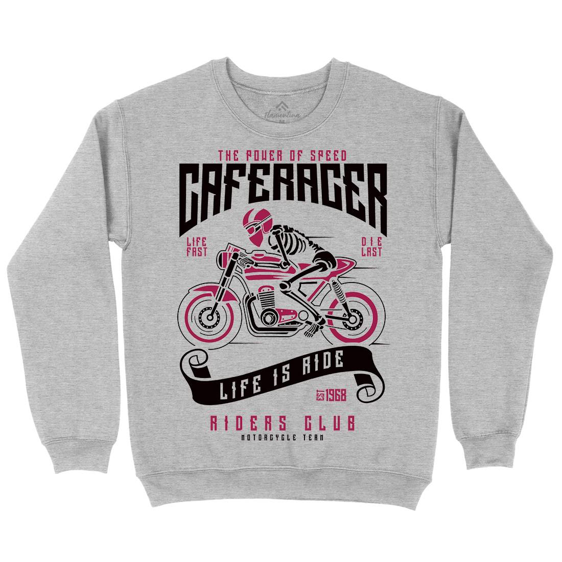 Speed Of Caferacer Mens Crew Neck Sweatshirt Motorcycles A154