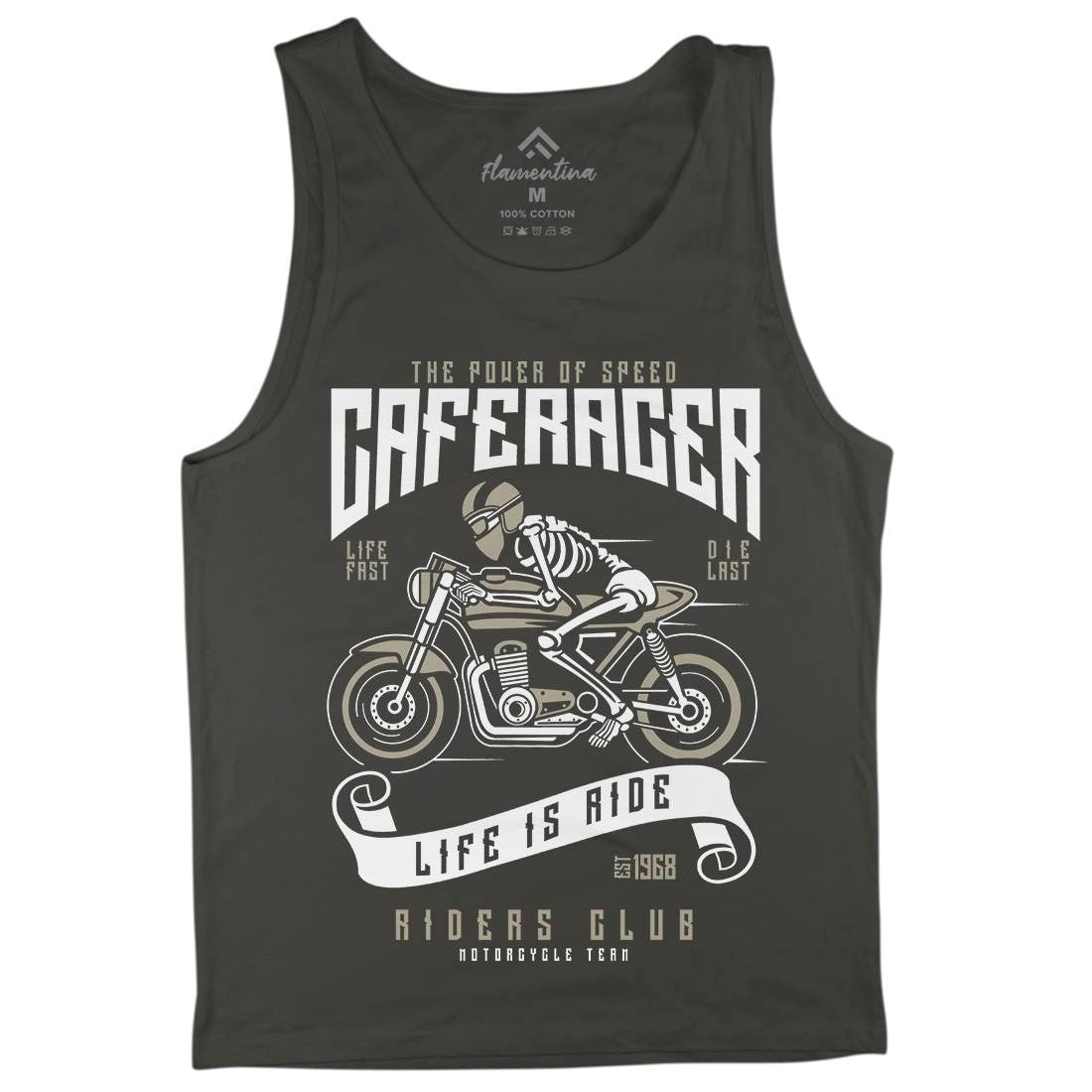 Speed Of Caferacer Mens Tank Top Vest Motorcycles A154