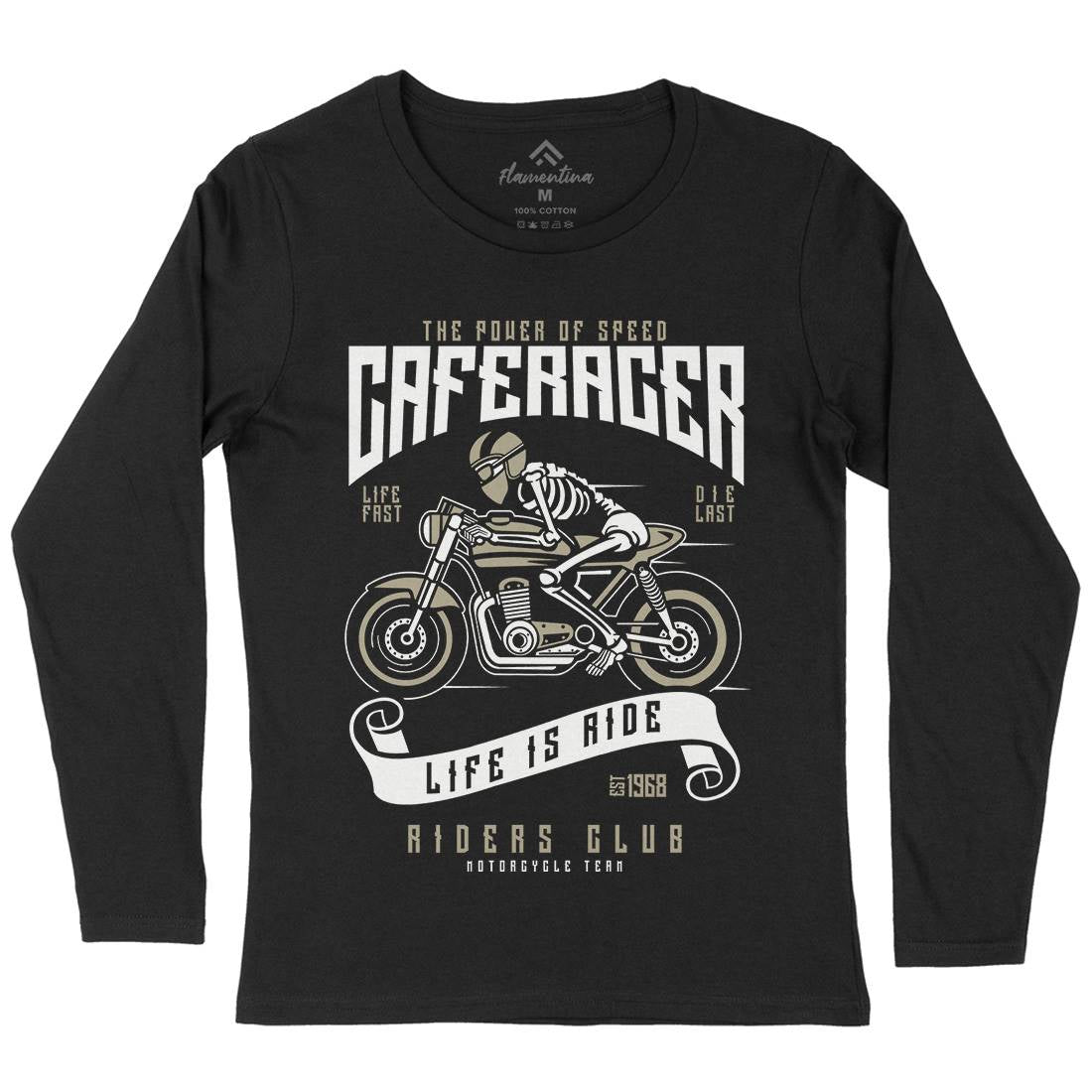 Speed Of Caferacer Womens Long Sleeve T-Shirt Motorcycles A154