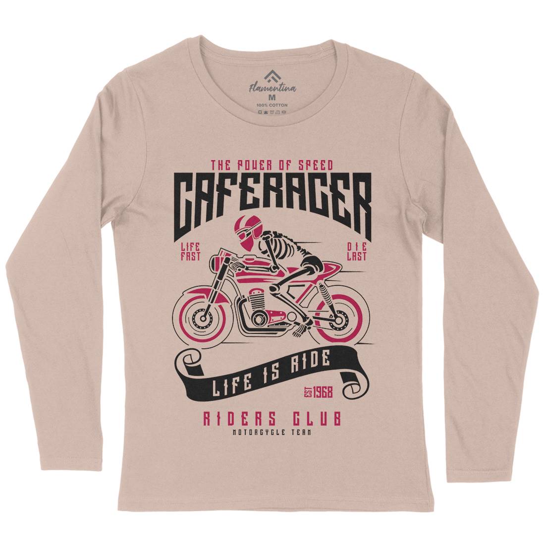 Speed Of Caferacer Womens Long Sleeve T-Shirt Motorcycles A154