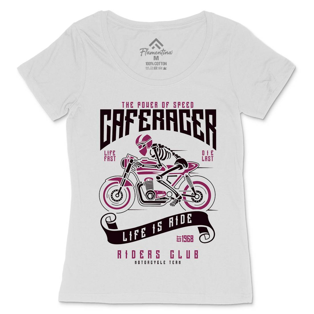 Speed Of Caferacer Womens Scoop Neck T-Shirt Motorcycles A154