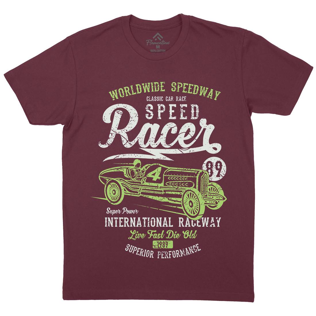 Speed Racer Mens Crew Neck T-Shirt Motorcycles A155