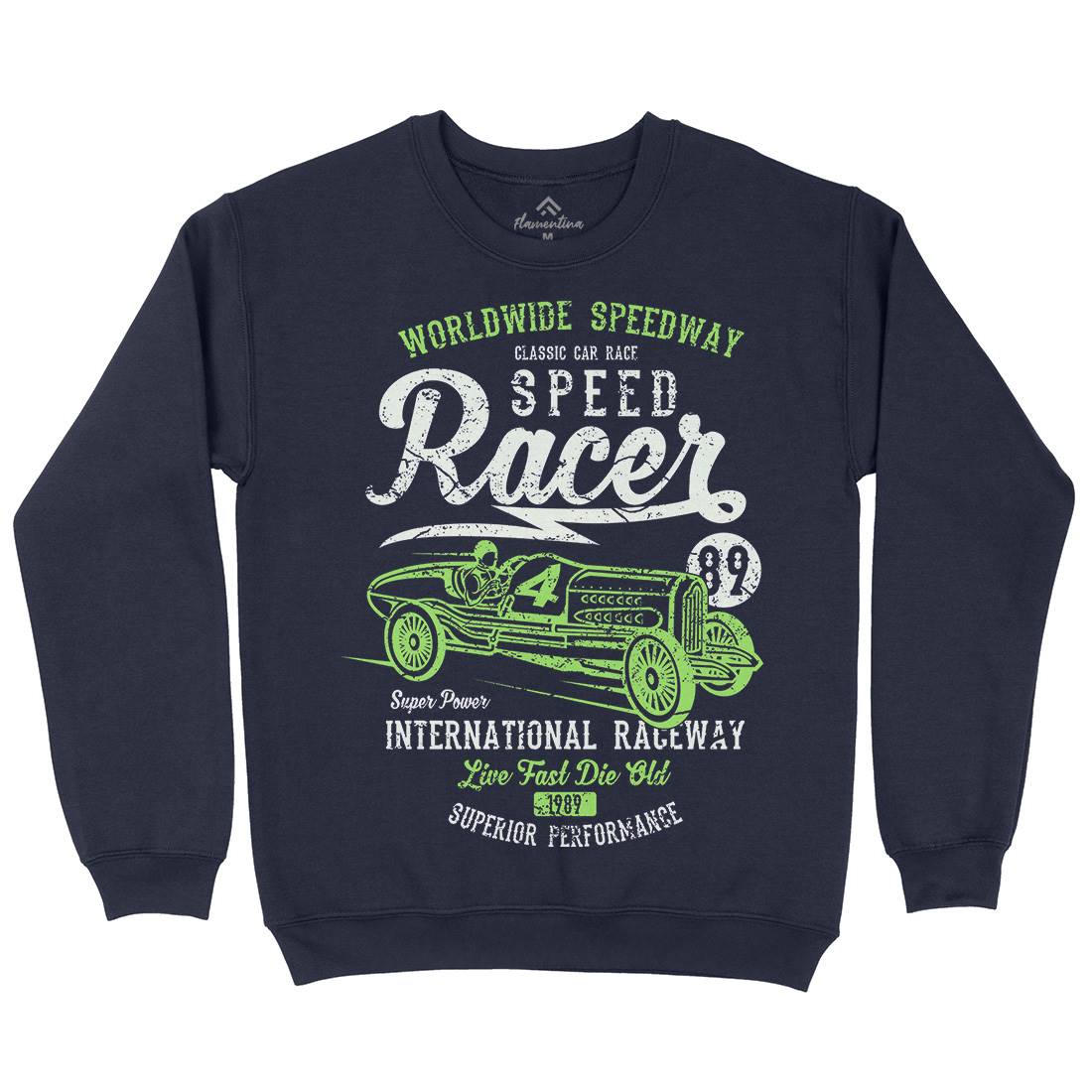 Speed Racer Mens Crew Neck Sweatshirt Motorcycles A155