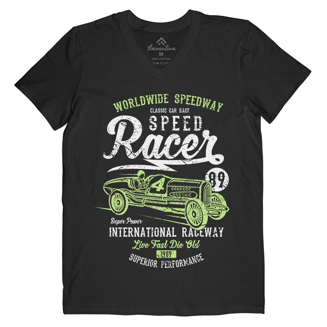 Speed Racer Mens V-Neck T-Shirt Motorcycles A155
