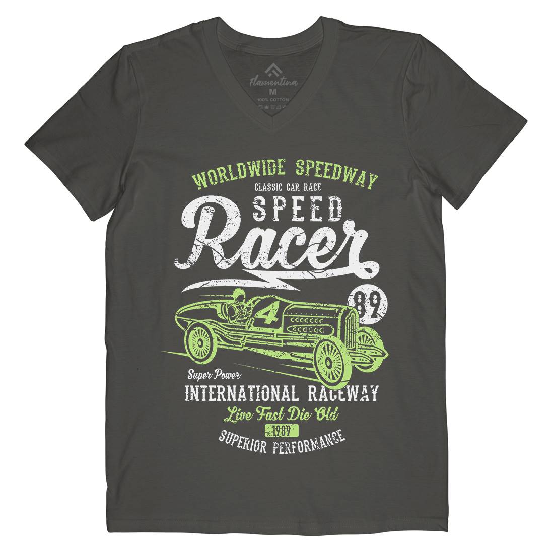 Speed Racer Mens V-Neck T-Shirt Motorcycles A155