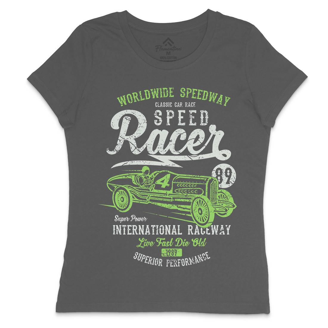 Speed Racer Womens Crew Neck T-Shirt Motorcycles A155