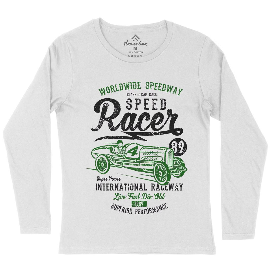 Speed Racer Womens Long Sleeve T-Shirt Motorcycles A155