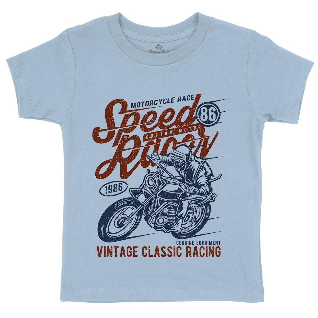Speed Racer Kids Crew Neck T-Shirt Motorcycles A156