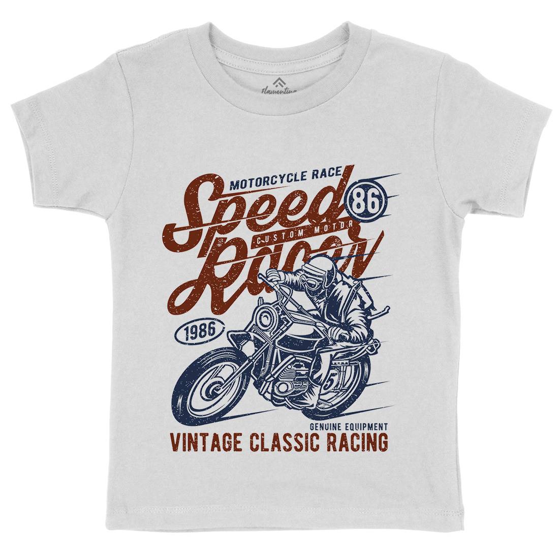 Speed Racer Kids Crew Neck T-Shirt Motorcycles A156
