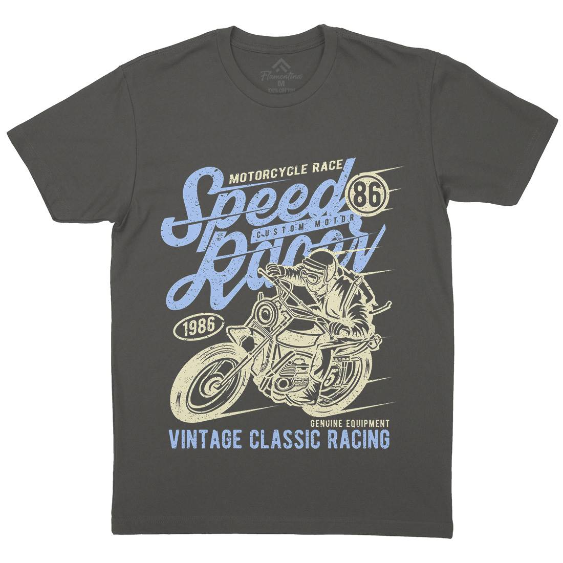 Speed Racer Mens Crew Neck T-Shirt Motorcycles A156