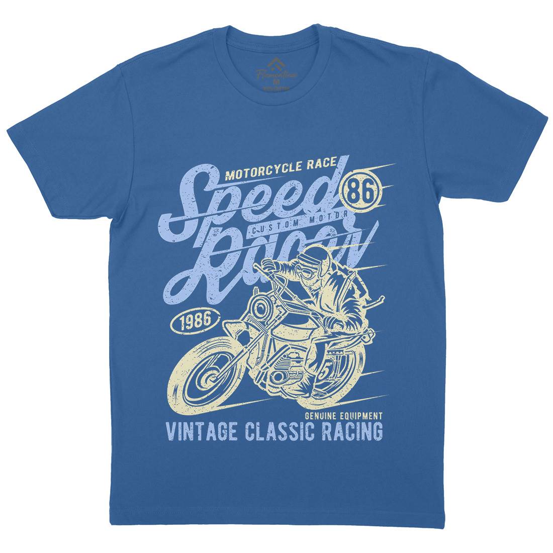 Speed Racer Mens Organic Crew Neck T-Shirt Motorcycles A156