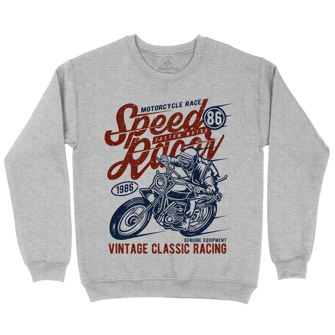 Speed Racer Mens Crew Neck Sweatshirt Motorcycles A156