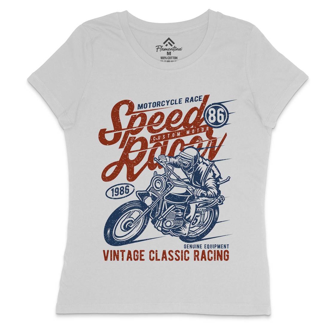 Speed Racer Womens Crew Neck T-Shirt Motorcycles A156