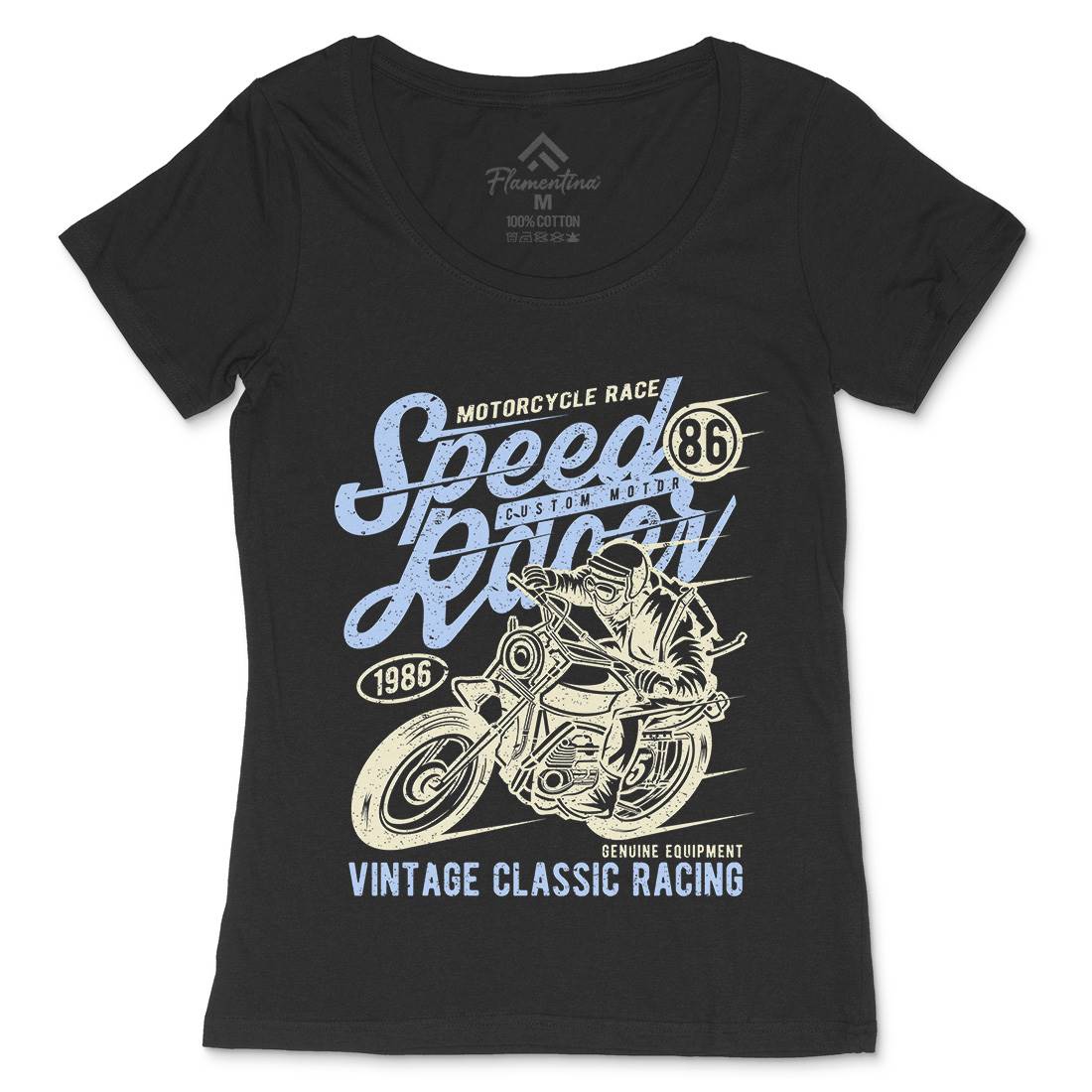 Speed Racer Womens Scoop Neck T-Shirt Motorcycles A156